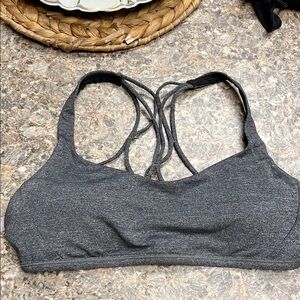 Lululemon Athletica Gray Free to Be Wild Sports Bra size 8